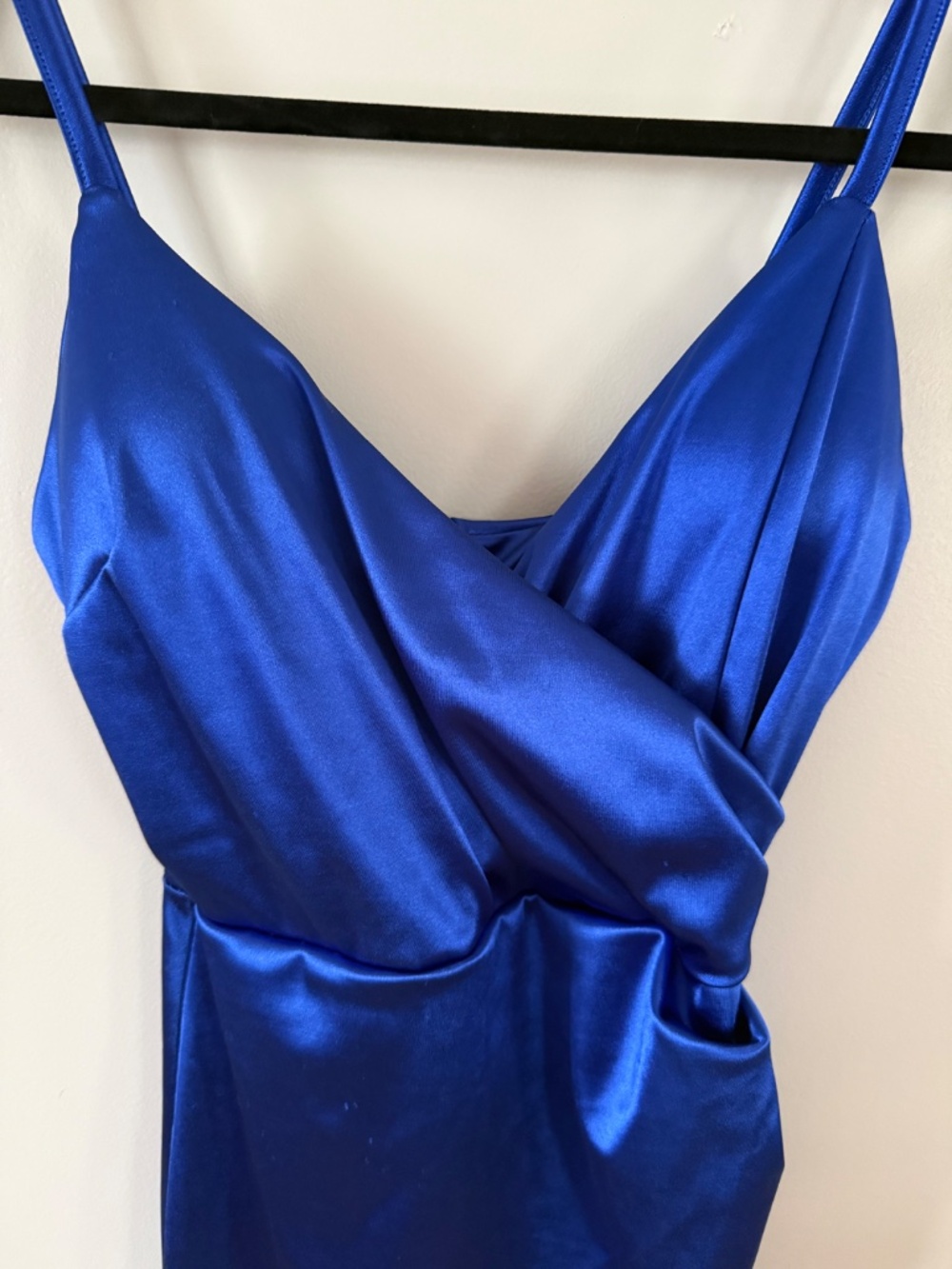 Royal Blue Dress Satin Dress Midi Dress Size M - Picture 5 of 13